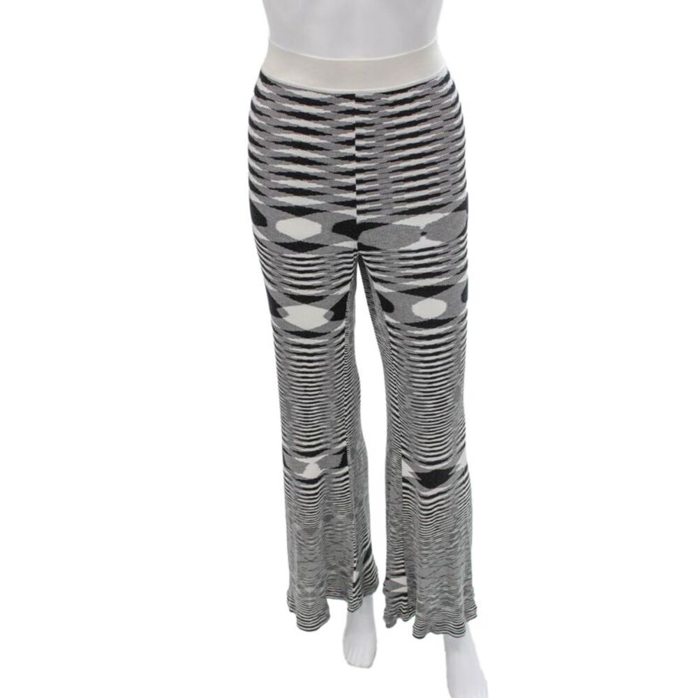 Missoni Women Multicolor Striped Silk Blend Dress Pants Pull On Size 48